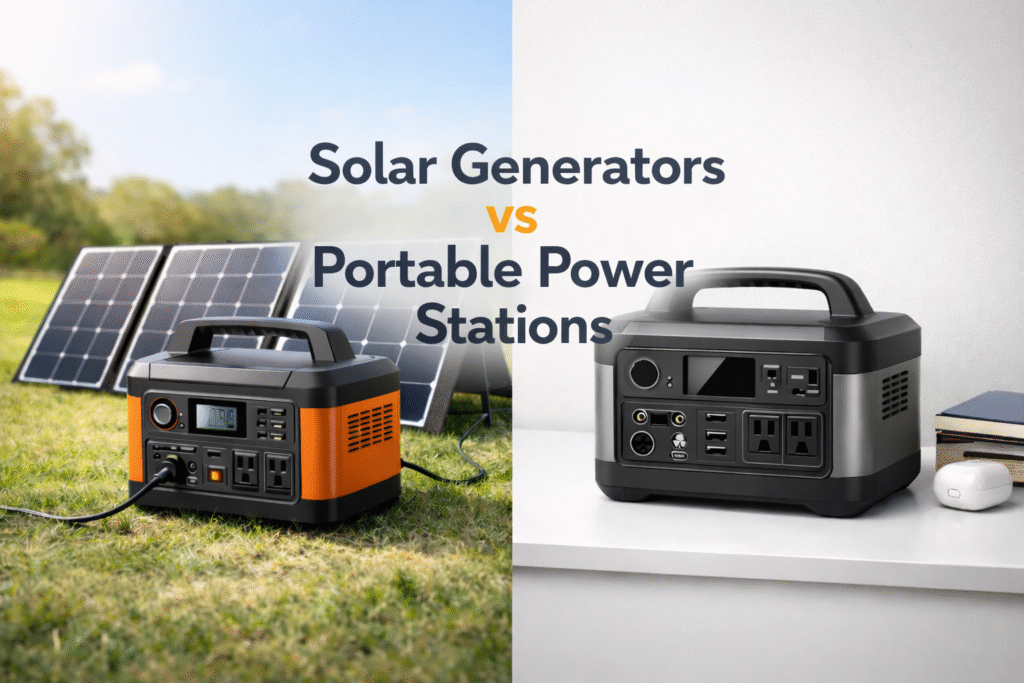 solar generators vs portable power stations