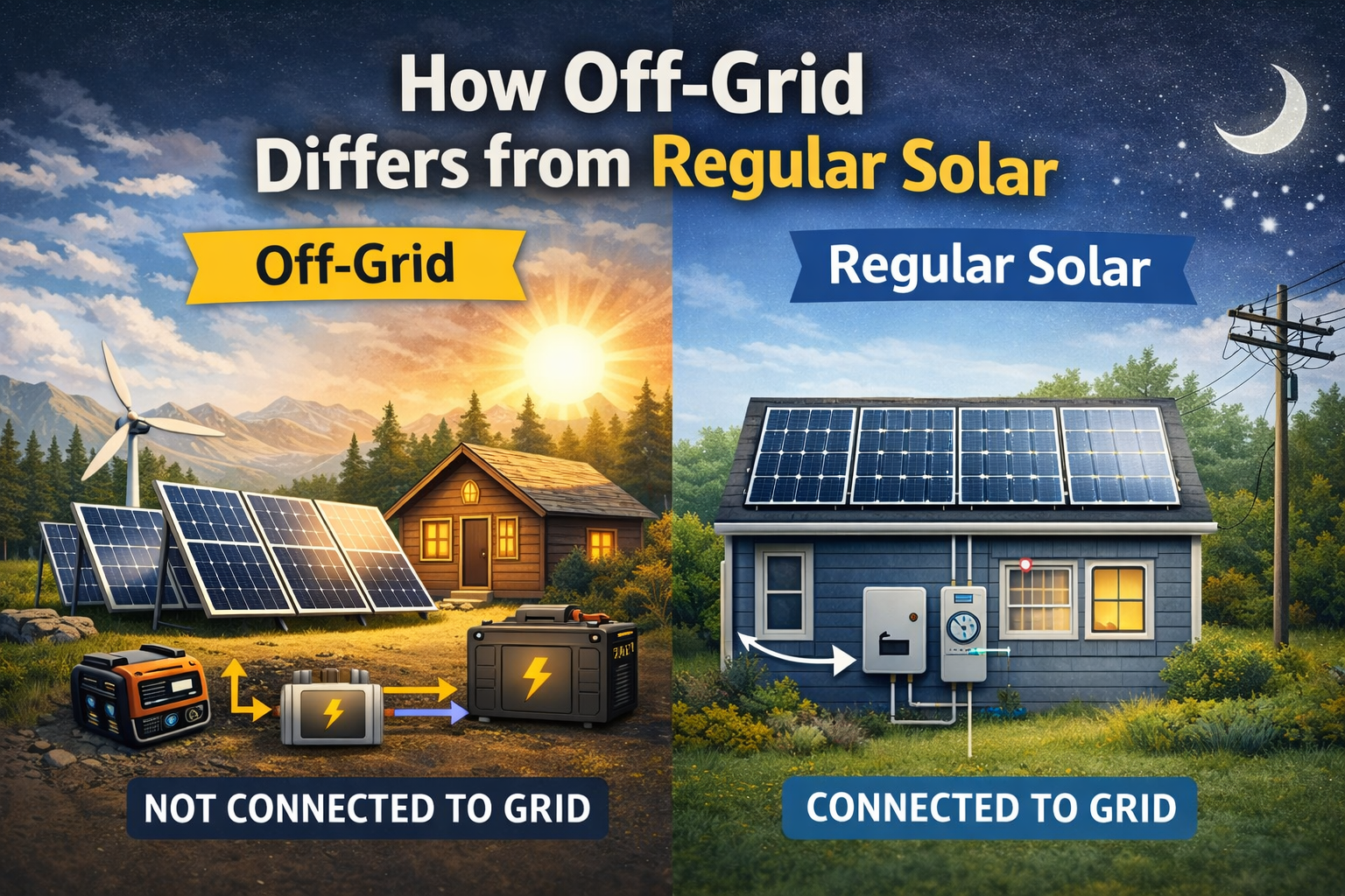 Off-grid solar energy 