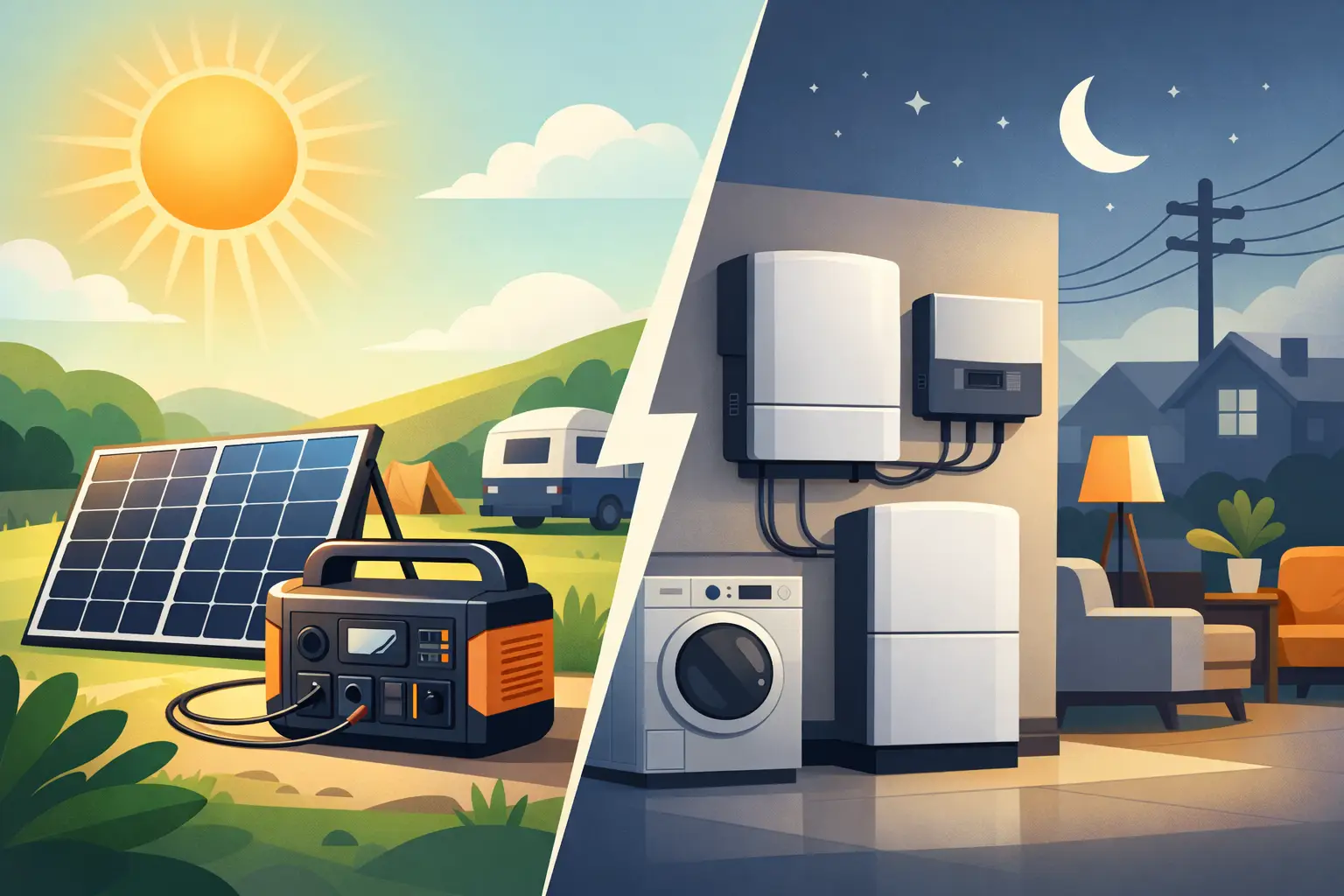 Solar Generator vs Battery Backup